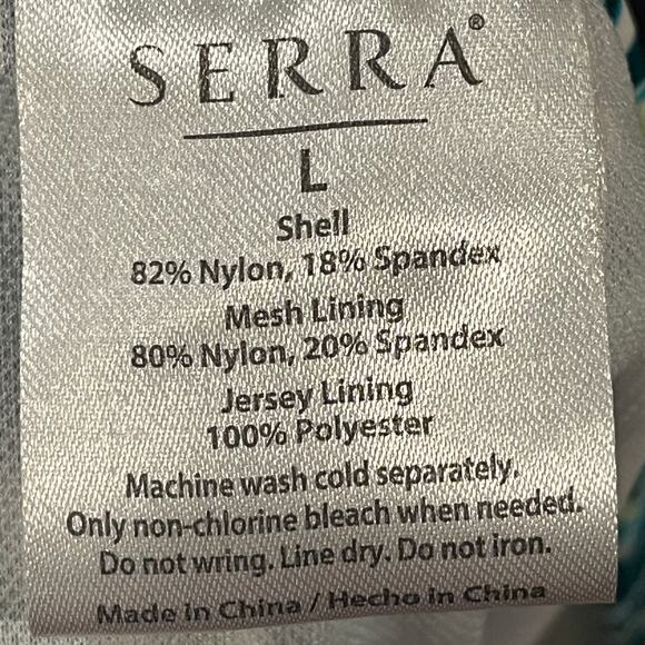 Serra One Piece Green Leopard Print Keyhole Swimsuit Large - Picture 2 of 9